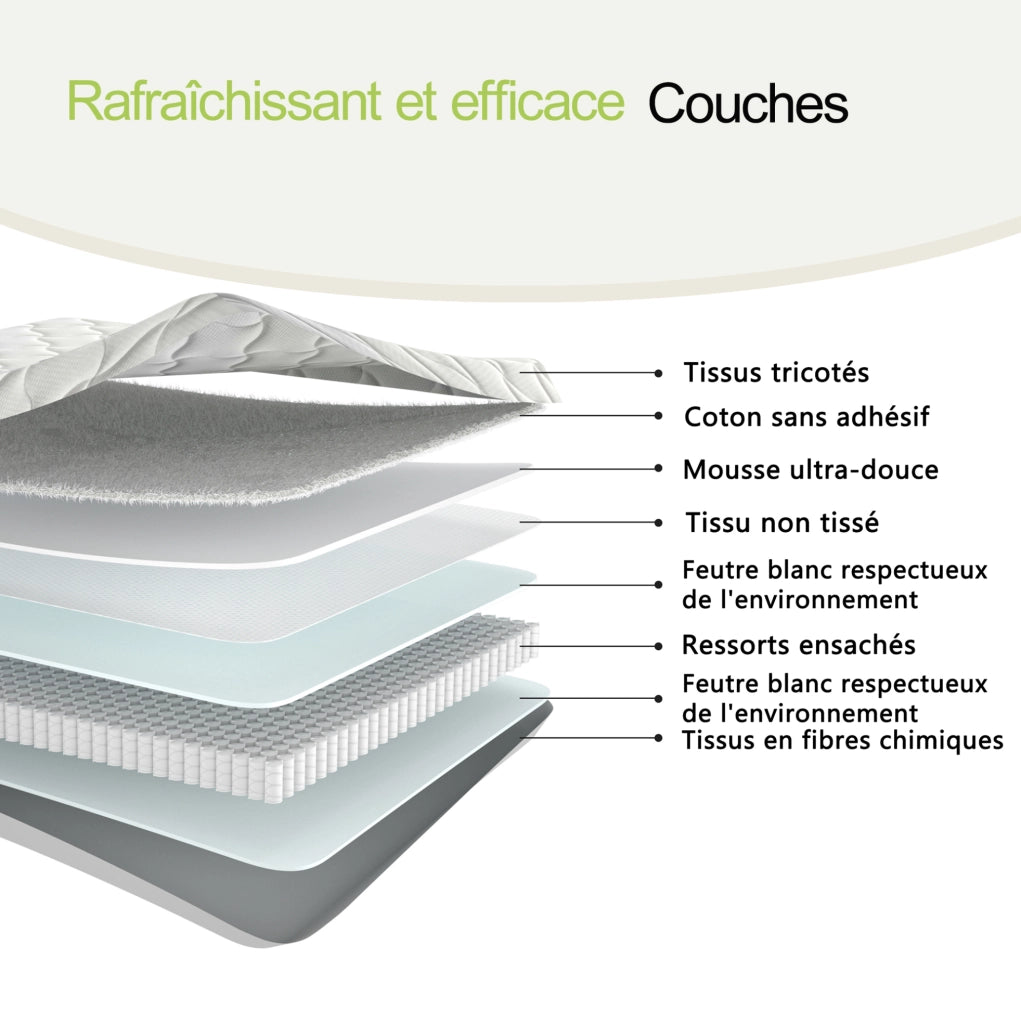 Letto imbottito estraibile 90/180 x 200 cm con LED; USB; contenitore laterale e 2 materassi beige