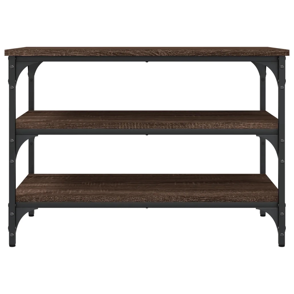 Panca Portascarpe-Sgabello-Panca Scarpiera Rovere Marrone 70x38,5x49cm Legno Multistrato