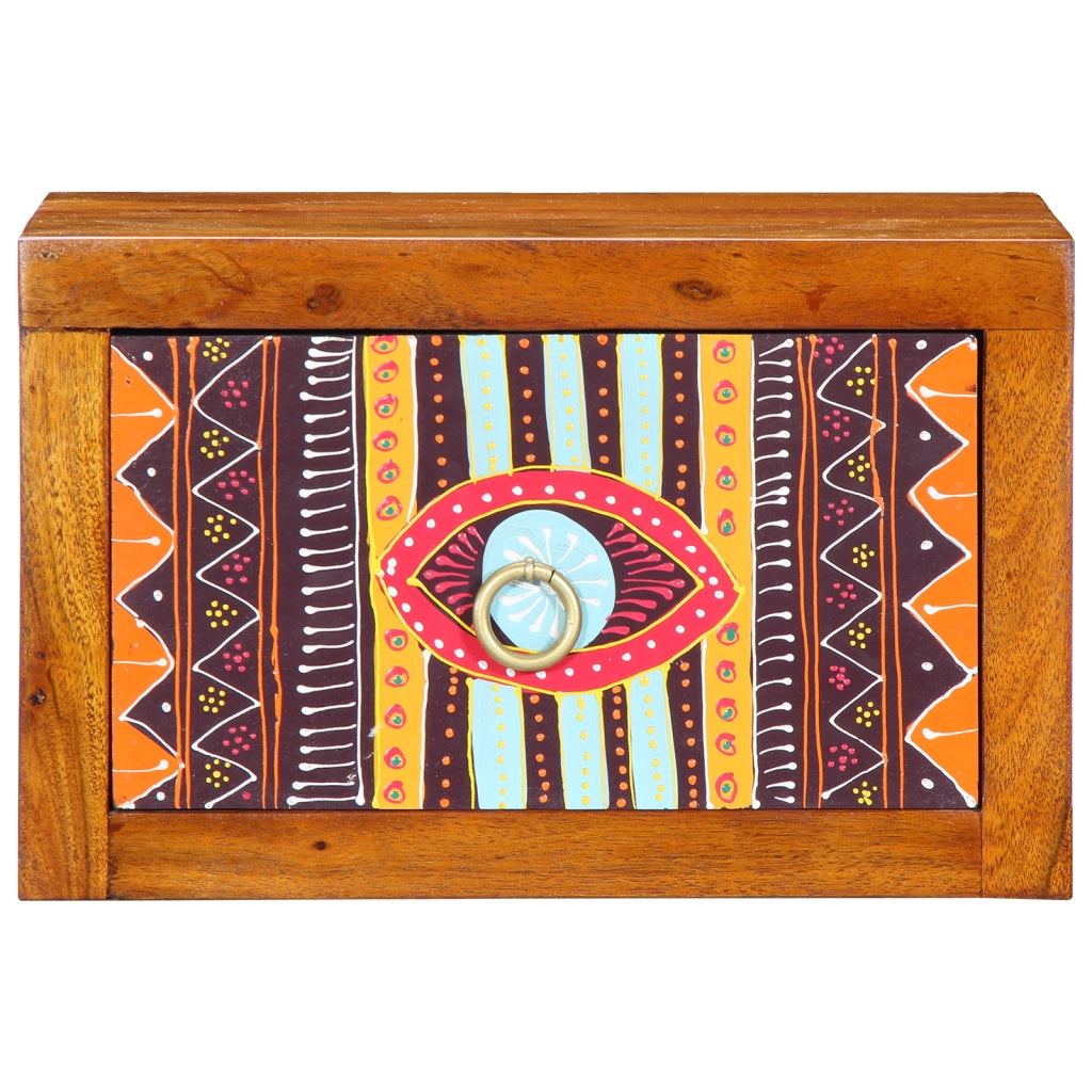 Cabinetti da notte  2 pz 35x30x22 cm in legno massello di acacia