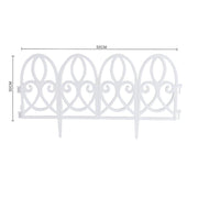Trade Shop - Recinzione Per Giardino Steccato Bordo Bianco Prato In Polipropilene Dim 30x55cm -