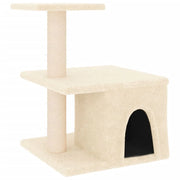 Tiragraffi per gatti Mobili per arrampicata su torre Tiragraffi piattaforma da arrampicata con tiragraffi in sisal 48 cm crema 02_0022514