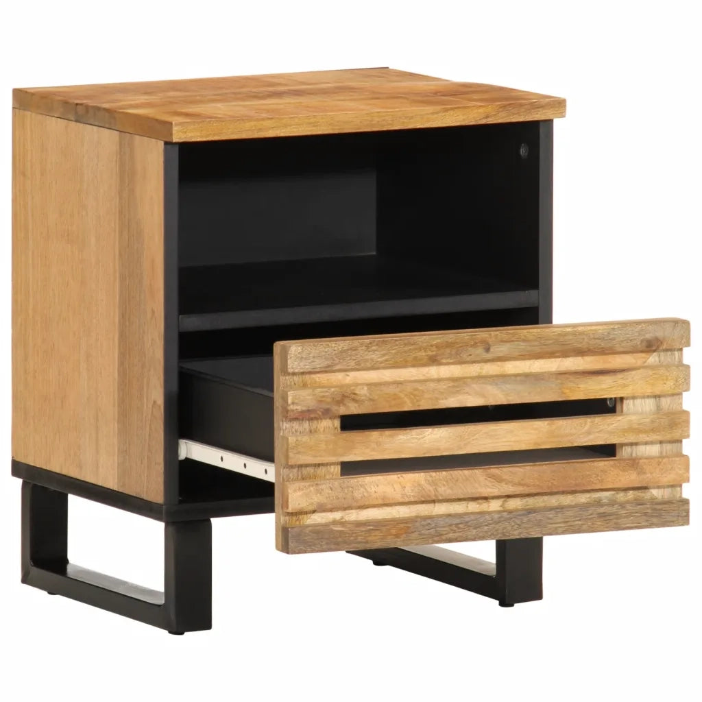 Comodini 2pz 40x34x46 cm in Legno Massello di Mango 377467