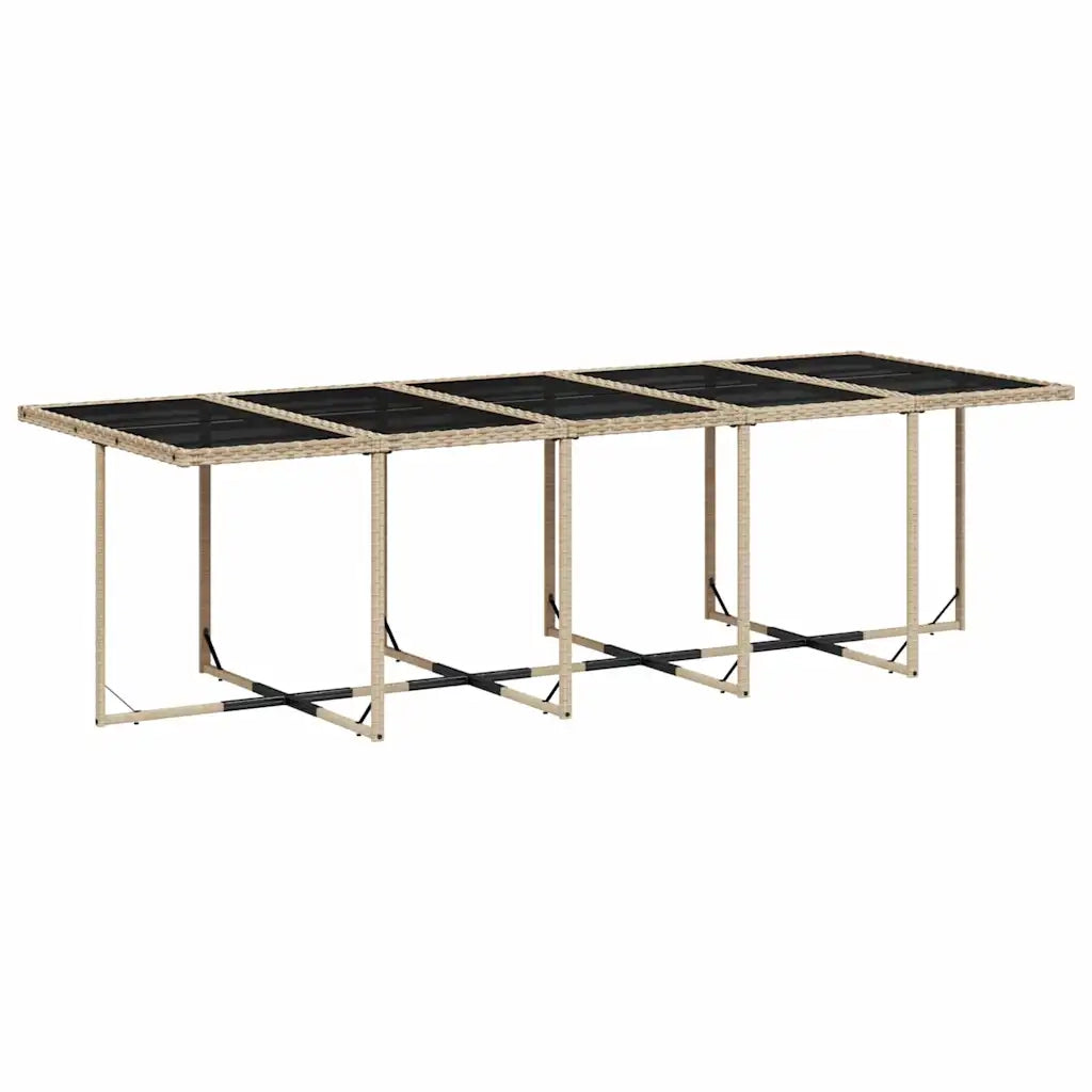 Set Pranzo da Giardino 15 pz con Cuscini Beige Misto Polyrattan 3211536