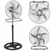 Ventilatore 3in1 Piantana Da tavolo Parete 3 Velocita Oscillazione 50W Pale 50cm