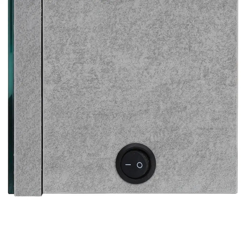 Armadietto Bagno con Specchio e LED Grigio Cemento 62x14x60 cm 326518