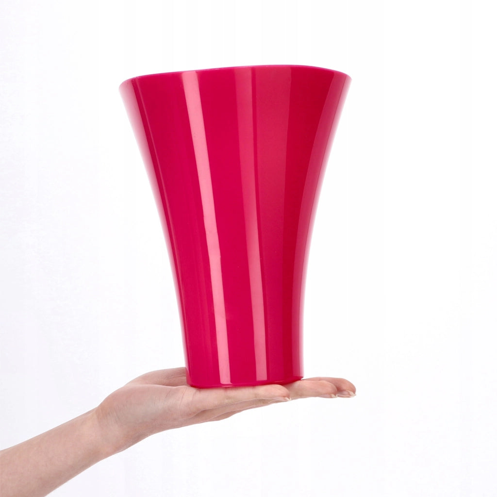 KADAX Copertura per vaso da fiori e piante, supporto per fiori in plastica rosa, 16,5 cm