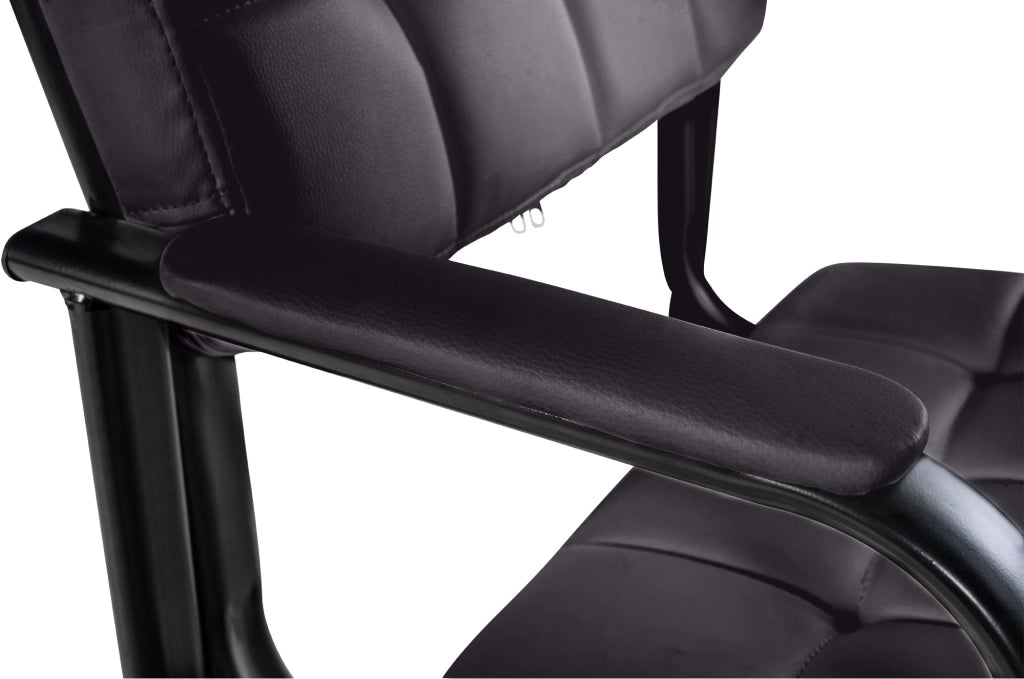 Sedia Visitatore Canada B in Similpelle nero