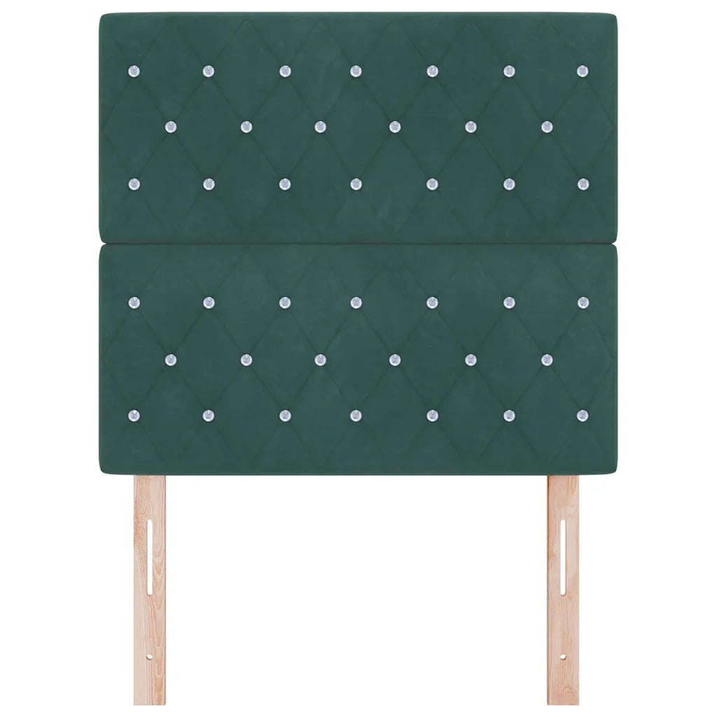 Testiera LED con testiera Verde Scuro 90 cm Poliestere 3338351