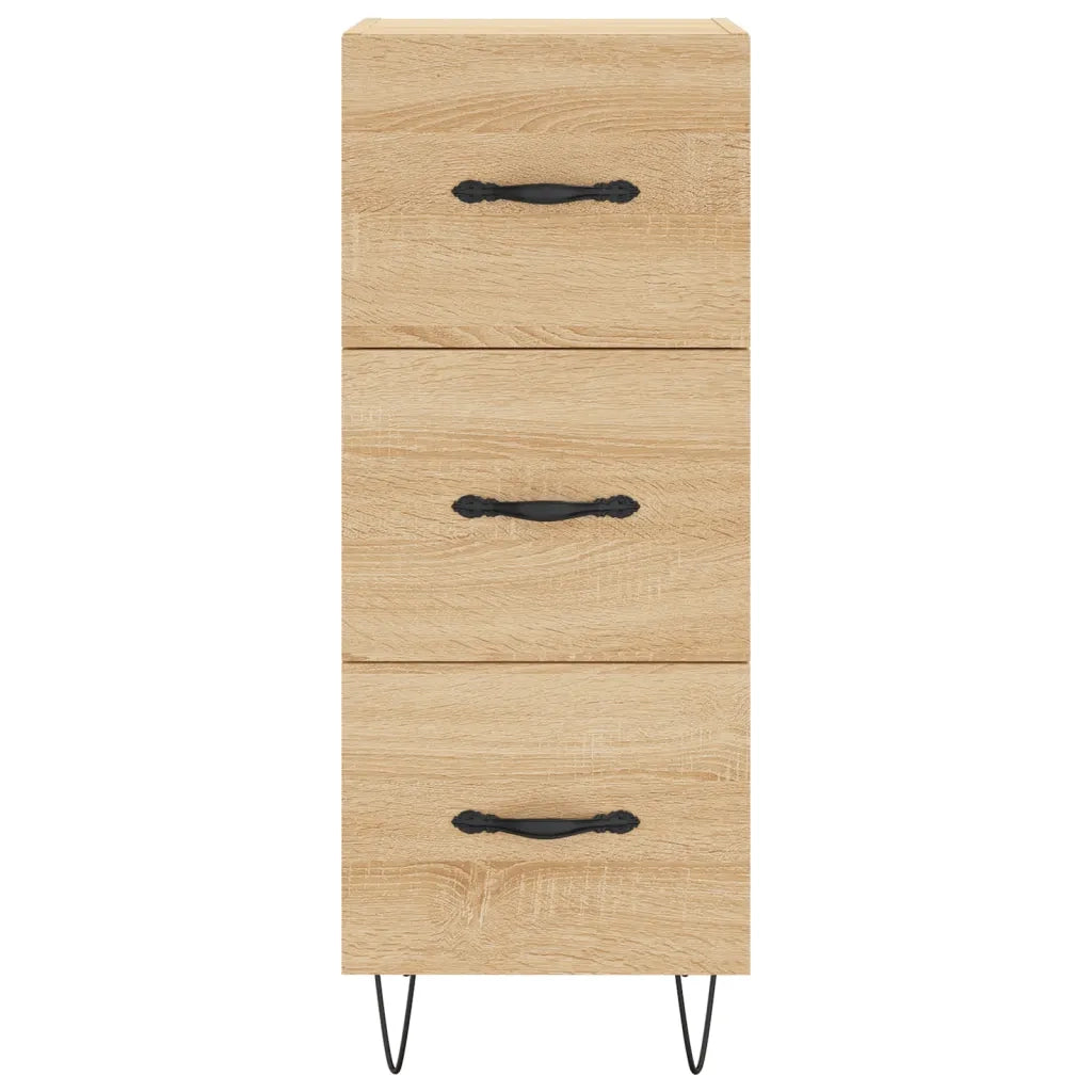 Credenza-Buffet-Armadio da cucina Rovere Sonoma 34,5x34x180 cm in Legno Multistrato 754778