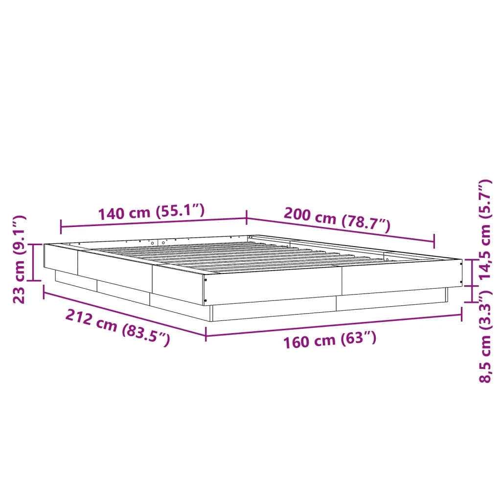 Giroletto Grigio Cemento 140x200 cm in Legno Multistrato