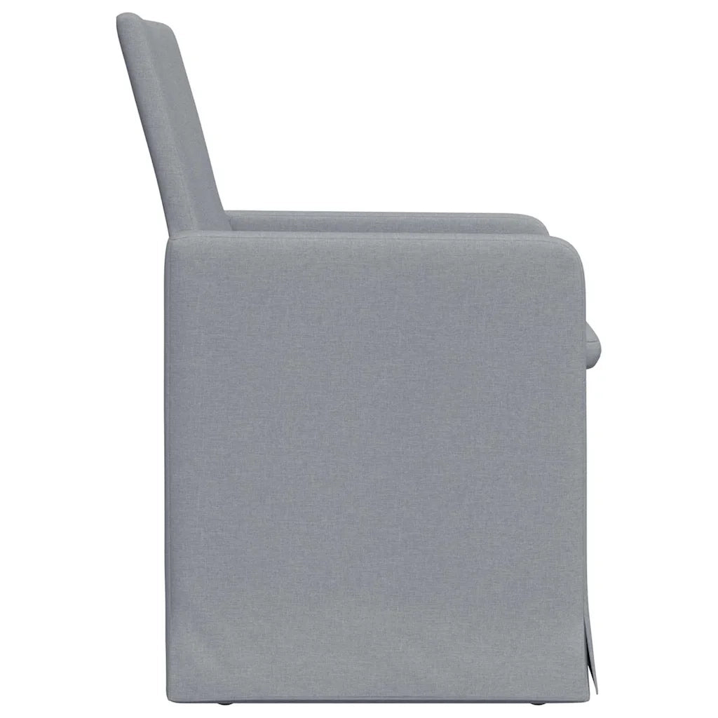 Sedie da pranzo 2 pcs Grigio chiaro 57 x 67 x 95 cm Tessuto 42017903