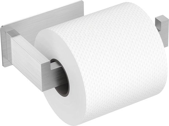 Supporto per Carta igienica autoadesivo in Acciaio inossidabile 304 - Progettato ergonomicamente per Bagno e WC