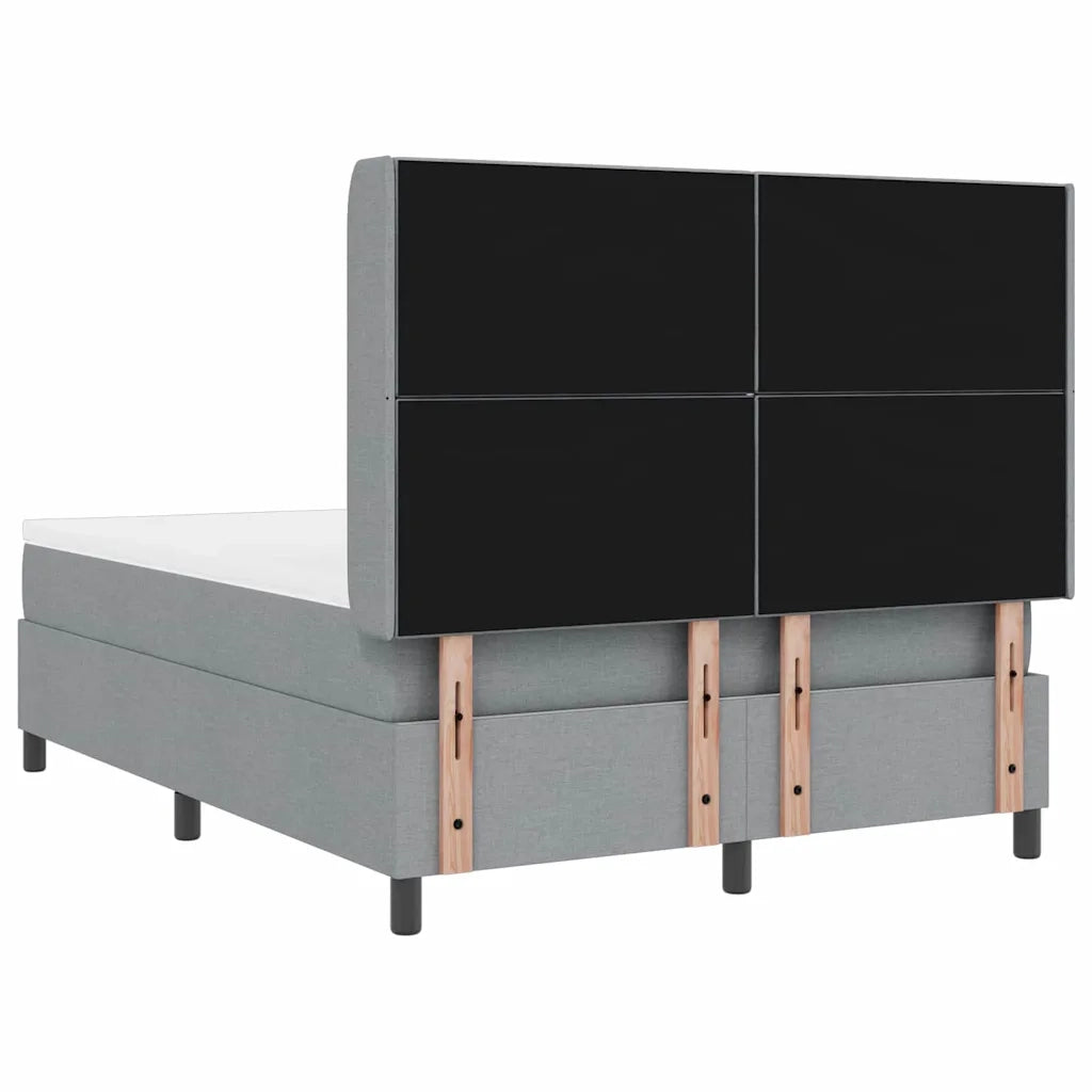 Letto a molle con materasso Grigio chiaro 140 x 200 cm Tessuto 3341707