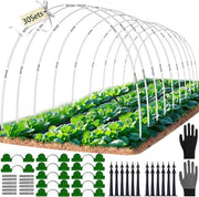 Folietunnel per Lettiera Elevata con Arco 30 Pezzi - Tunnel per Piante per Letti Elevati - Folietunnel per Giardino - Cinture per Capanne