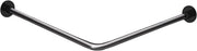 Maniglia per doccia a scomparsa - L-shape - Acciaio inox - Nero - 70-100x70-100 cm