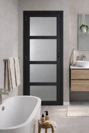 Blocco porta Telia Black Coat 83 Larghezza Spinta a destra