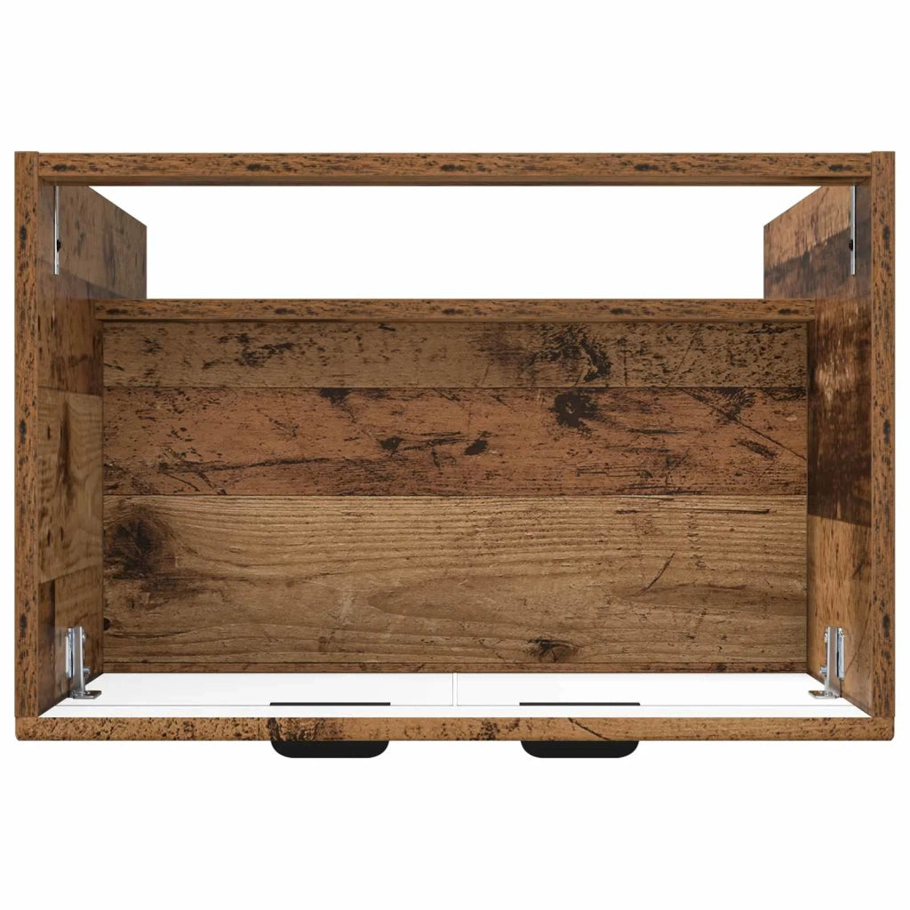 Mobiletto da bagno sotto il lavello Legno antico 890112