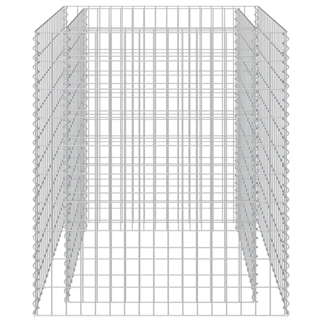 Gabbione Letto Rialzato in Acciaio Zincato 90x90x100 cm