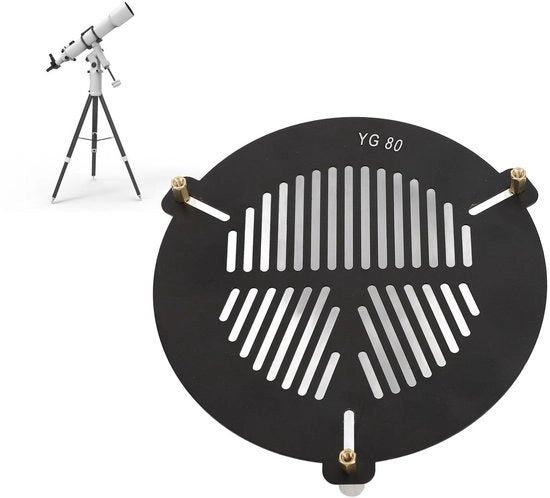 Maschera di Focalizzazione Telescopio Bahtinov - Montaggio Facile - Diametro Esterno 84-115 mm - Materiale Messing/Alluminio/Gomma - Peso 57 g - Accessorio Telescopio