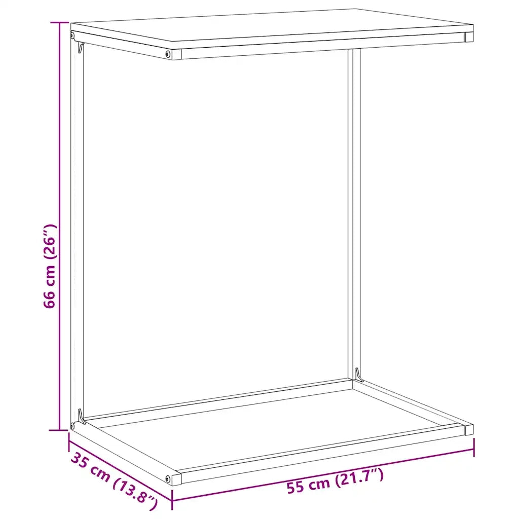 Tavolino da salotto | Tavolino da caff¨¨ | Tavolino da Soggiorno Nero 55x35x66 cm in Legno Multistrato