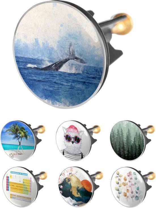 Stopper per lavandino 40 mm - excenterstop in acciaio inossidabile con vite in ottone extra pesante per presa stabile | stopper universale per lavandino