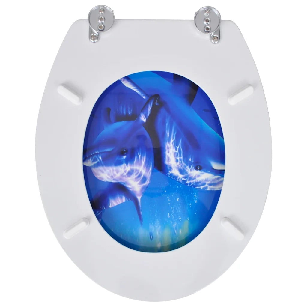Tavolette WC con Coperchi 2 pz in MDF Design Delfini CFW4606449