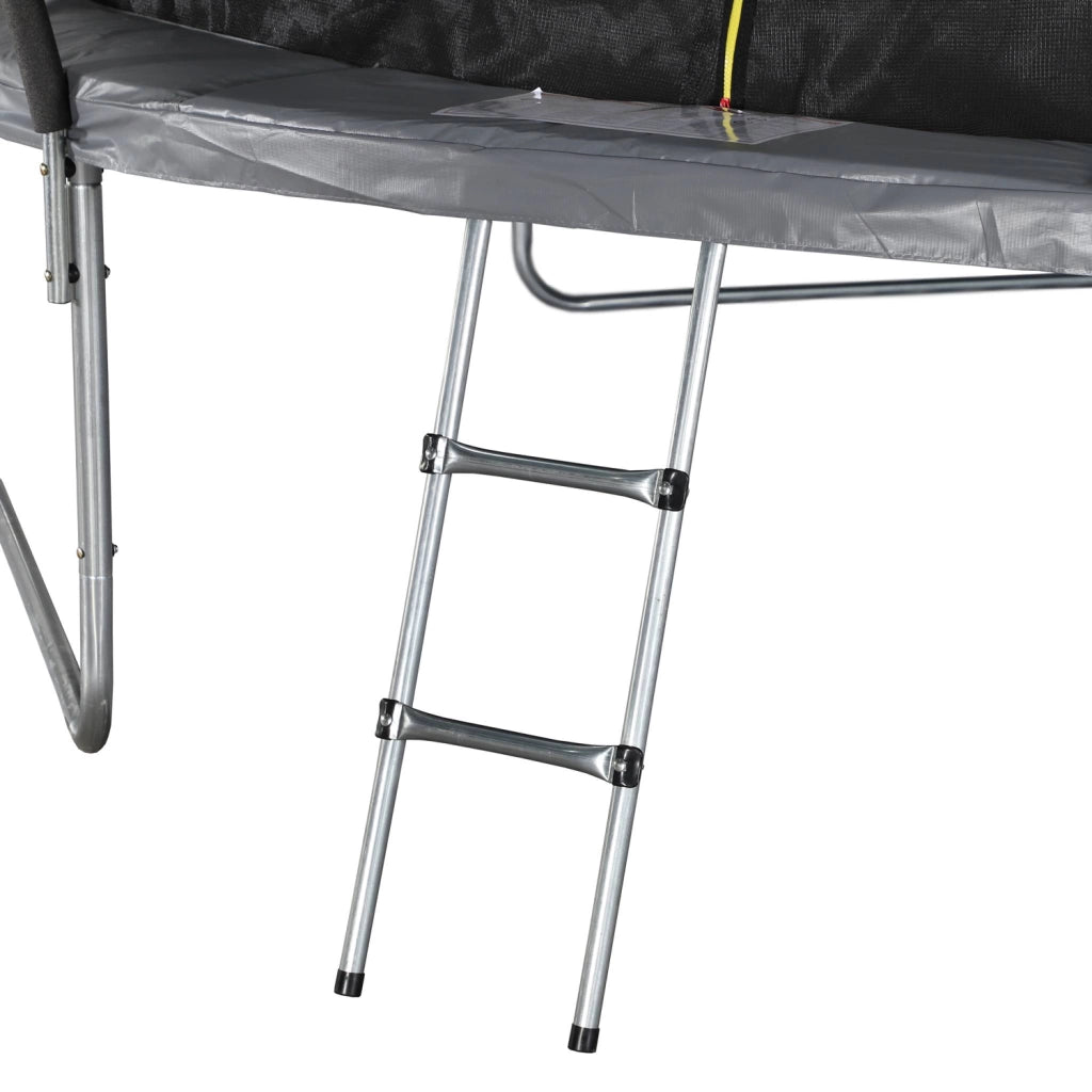 Trampolino 370cm con rete interna e pacchetto accessori, grigio