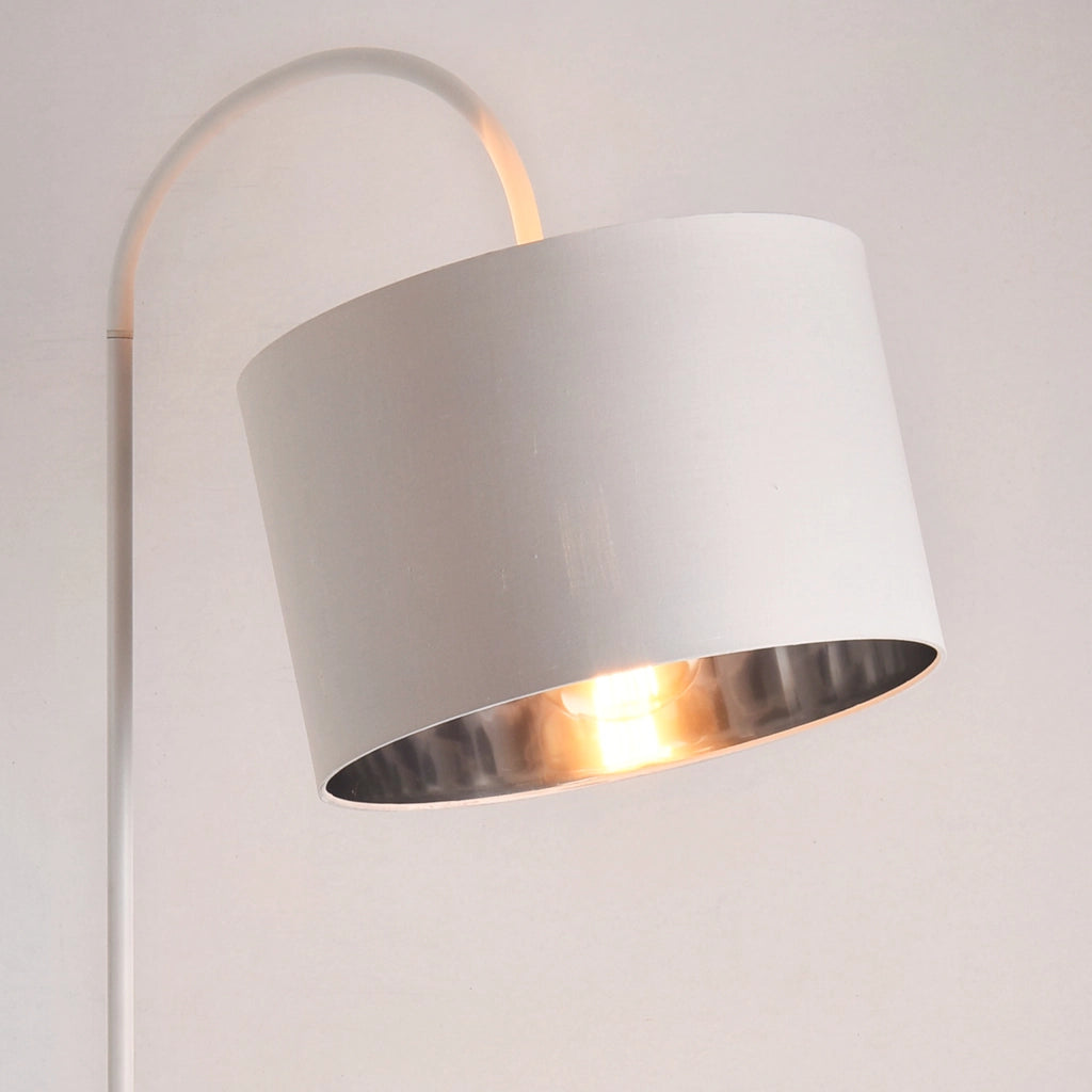Lampada da Terra Toledo con Paralume Cilindrico Orientabile - Bianco lux.pro