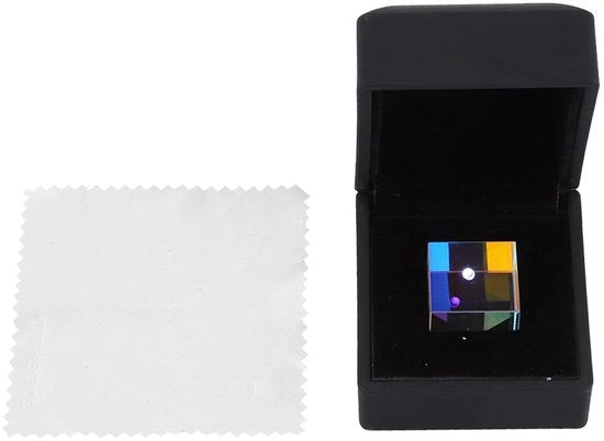 Prisma Ottico Tridimensionale - 23 x 23 x 23 mm - Strumento per Educazione/Ricerca - Resistente a Shock - Resistente alle Marcature - Luce e Colori Chiari