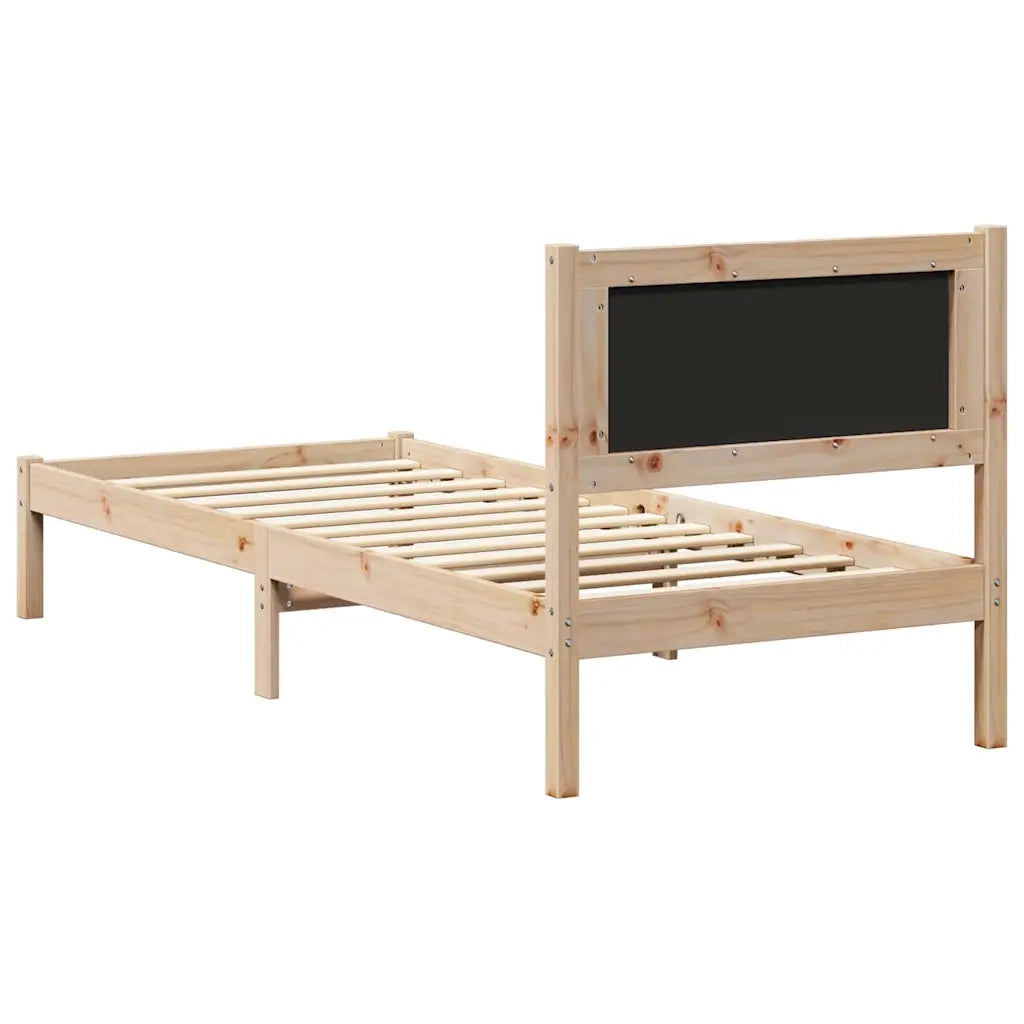 Letto con Testiera Rivestita Grigio scuro 75 x 190 cm 878300