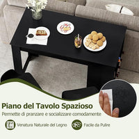 Tavolo da Pranzo 120 x 60 x 91,5 cm, Tavolo Cucina Salvaspazio con Scomparti, Armadietto e Ripiano Regolabile, Scrivania Moderno per Sala da Pranzo e Soggiorno, Nero