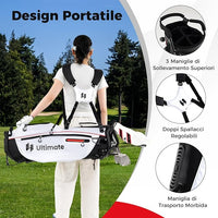 Set Completo di Mazze da Golf con Sacca a Treppiede, Include con Driver 1 da 460CC, Legno 3, Ibrido, Ferri 5, 6, 7, 8, 9, P, S, Putter e Copertura Antipioggia per Destrimani