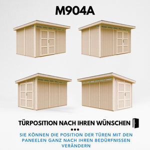 Casetta da Giardino di QUALITÃ€ PREMIUM 8,7mq-L412xW279cm - TIMBELA M904A-REDWOOD RED