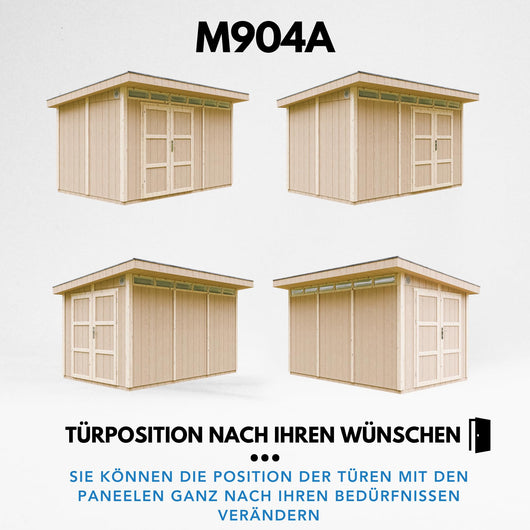 Casetta da Giardino di QUALITÃ€ PREMIUM 8,7mq-L412xW279cm - TIMBELA M904A-TERRA BROWN