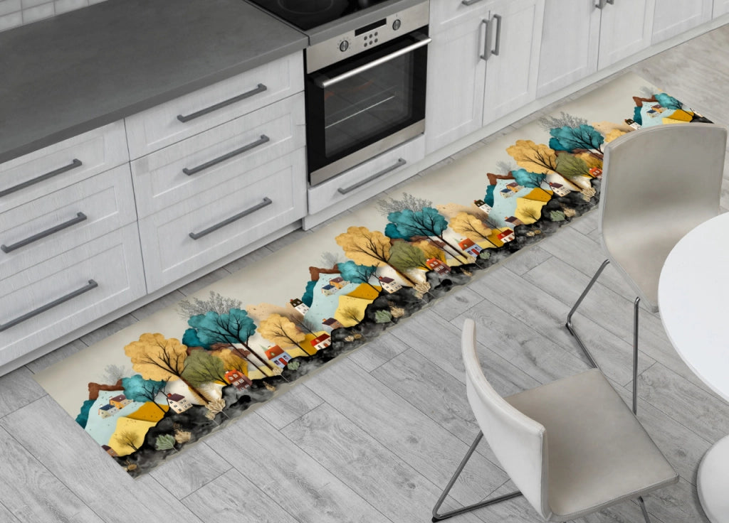 Tappeto Passatoia Cucina Antiscivolo Con Stampa Digitale Dis.Tundra 3582 - 50x115 - Tundra