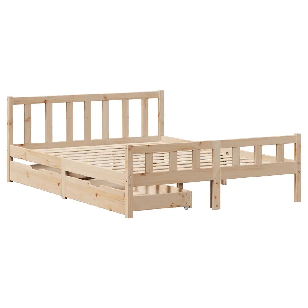 vidaXL Letto senza Materasso 120x190 cm in Legno Massello di Pino