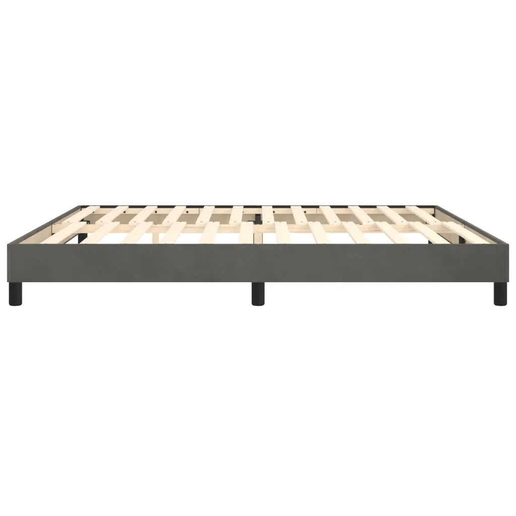 Struttura Letto a Rete a Molle Grigio Scuro 200x200 cm Velluto 3120791