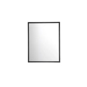 Specchio da bagno nero opaco rettangolare 75x60 cm design