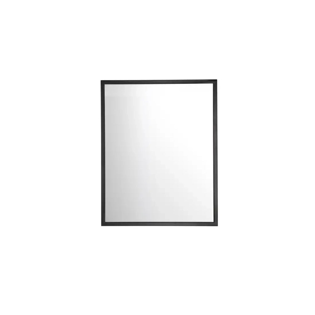 Specchio da bagno nero opaco rettangolare 75x60 cm design