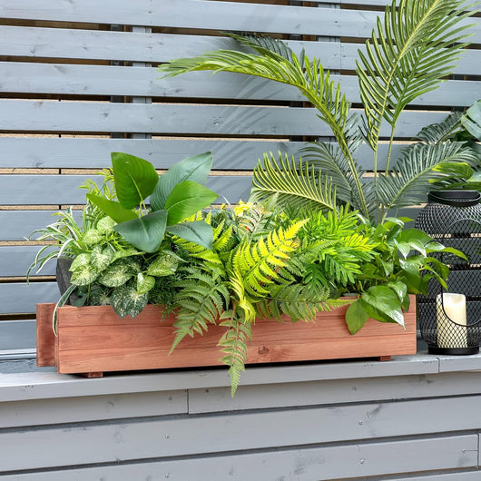 Fioriera da Giardino in Legno, Aiuola Rialzata per Ortaggi e Frutta, Orto Elevato per Piante e Fiori da Interno e da Esterno per Cortile, Prato, Patio e Balcone, 91,5 x 18 x 16 cm