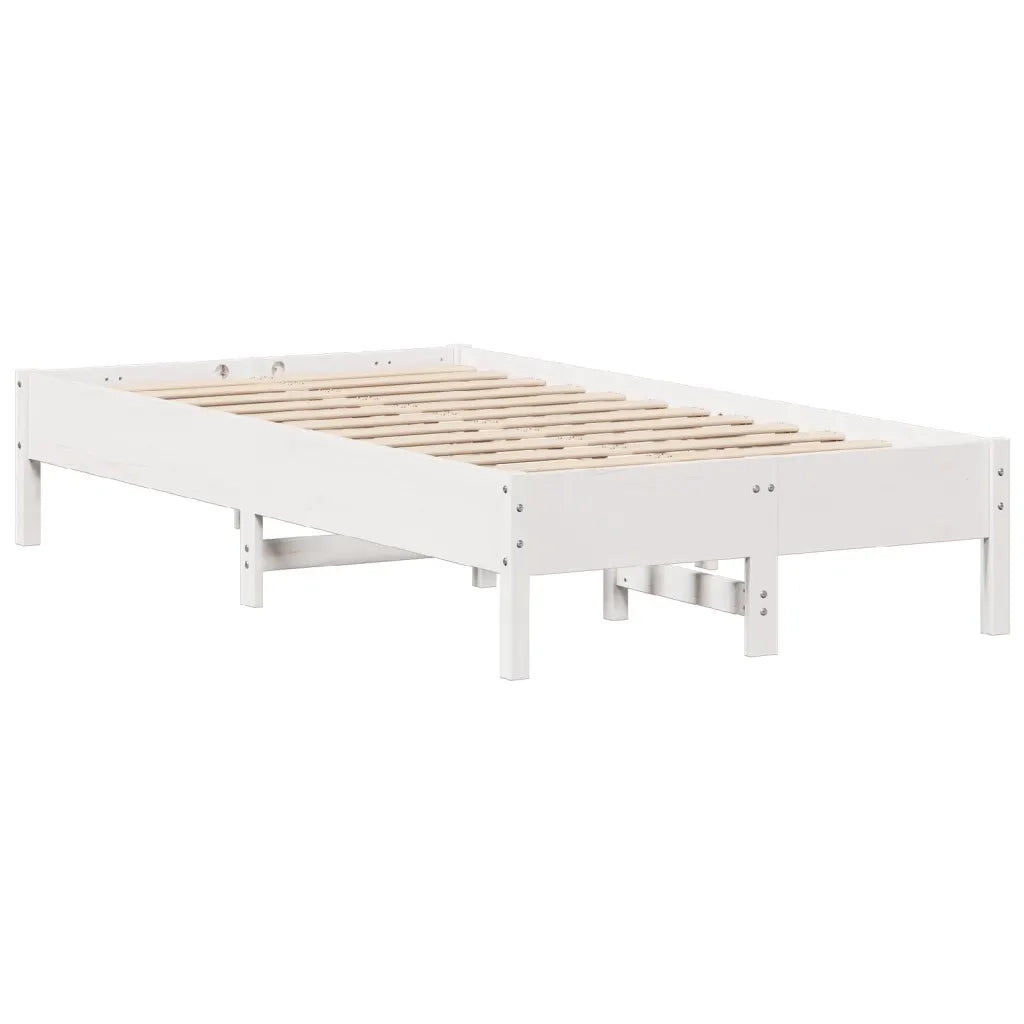 vidaXL Letto senza Materasso Bianco 120x200 cm Legno Massello di Pino