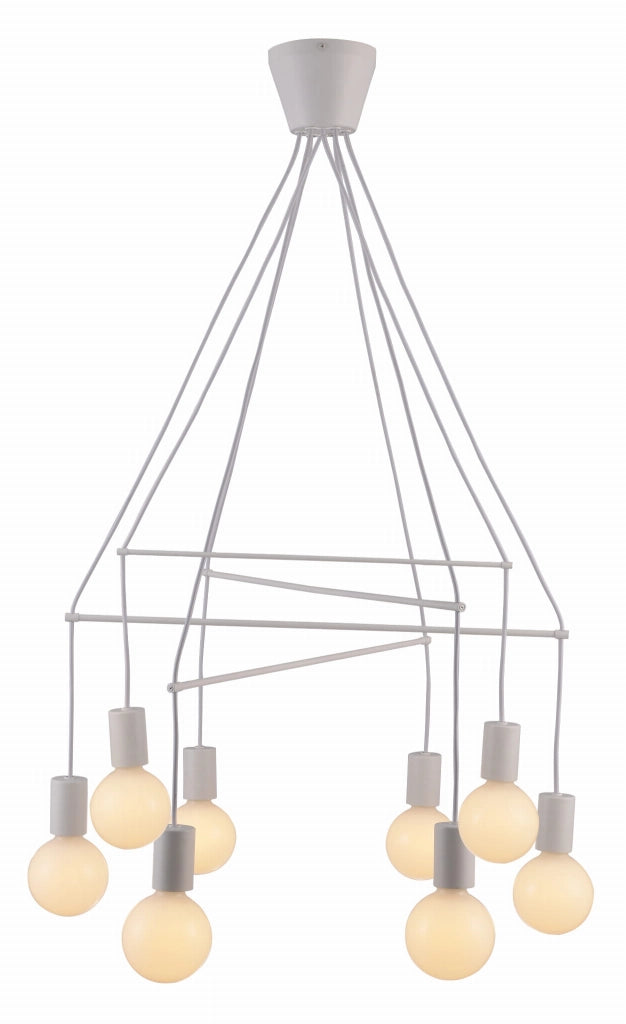 Lampadario Candellux Alto bianco 8xE27 metallo Ø82cm