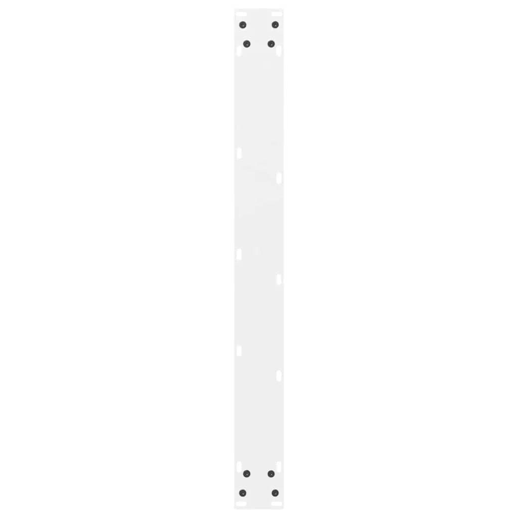 Set di 2 gambe per tavolo da pranzo in acciaio 70 x 72-73 cm design moderno con piedini regolabili bianco 02_0057549