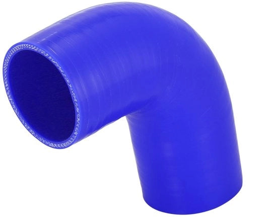 Siliconen slang 90 gradi ellboog - riserva - universale - colore blu - diametro interno 57 mm - materiale duraturo - serpentina di raffreddamento