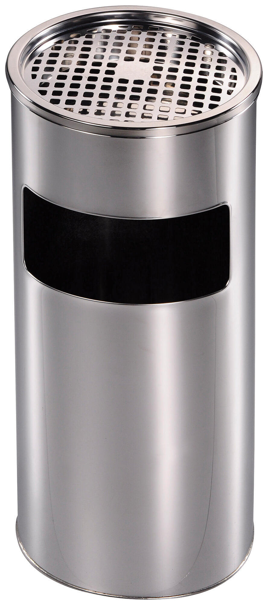 Set 2 Cestini Gettacarte Posacenere Ø24 cm in Acciaio per Interno Esterno