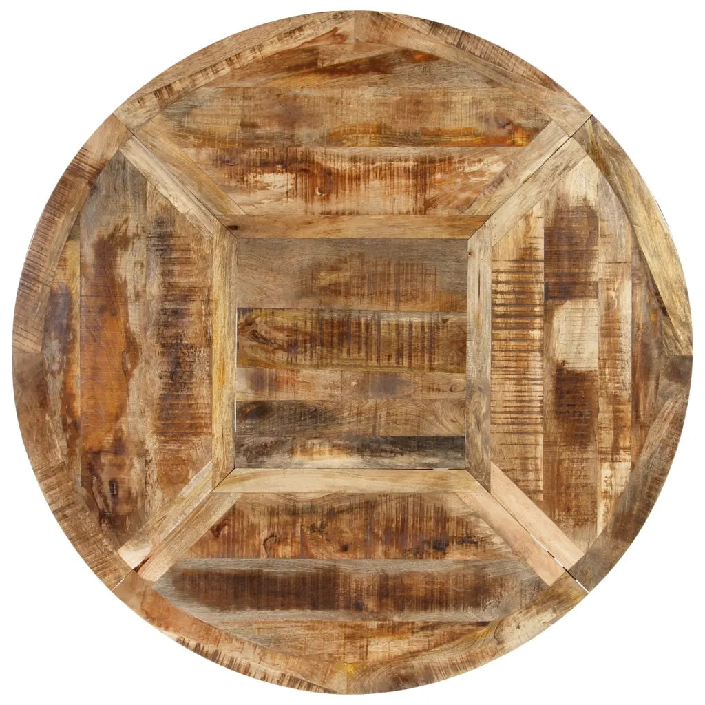Tavolo da Pranzo Ã˜150x76 cm in Legno Grezzo Massello di Mango