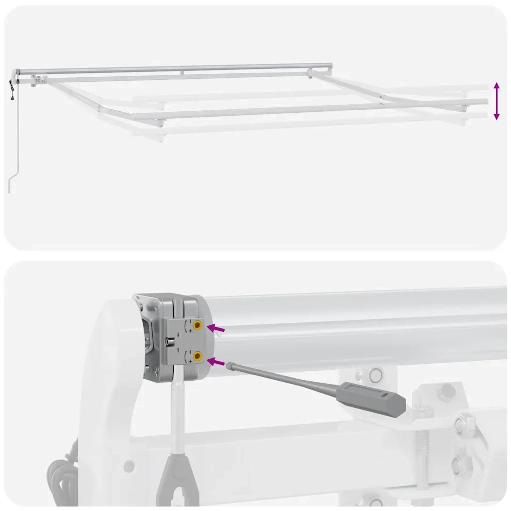Tenda da Sole Retrattile Automatica Marrone 300x250 cm