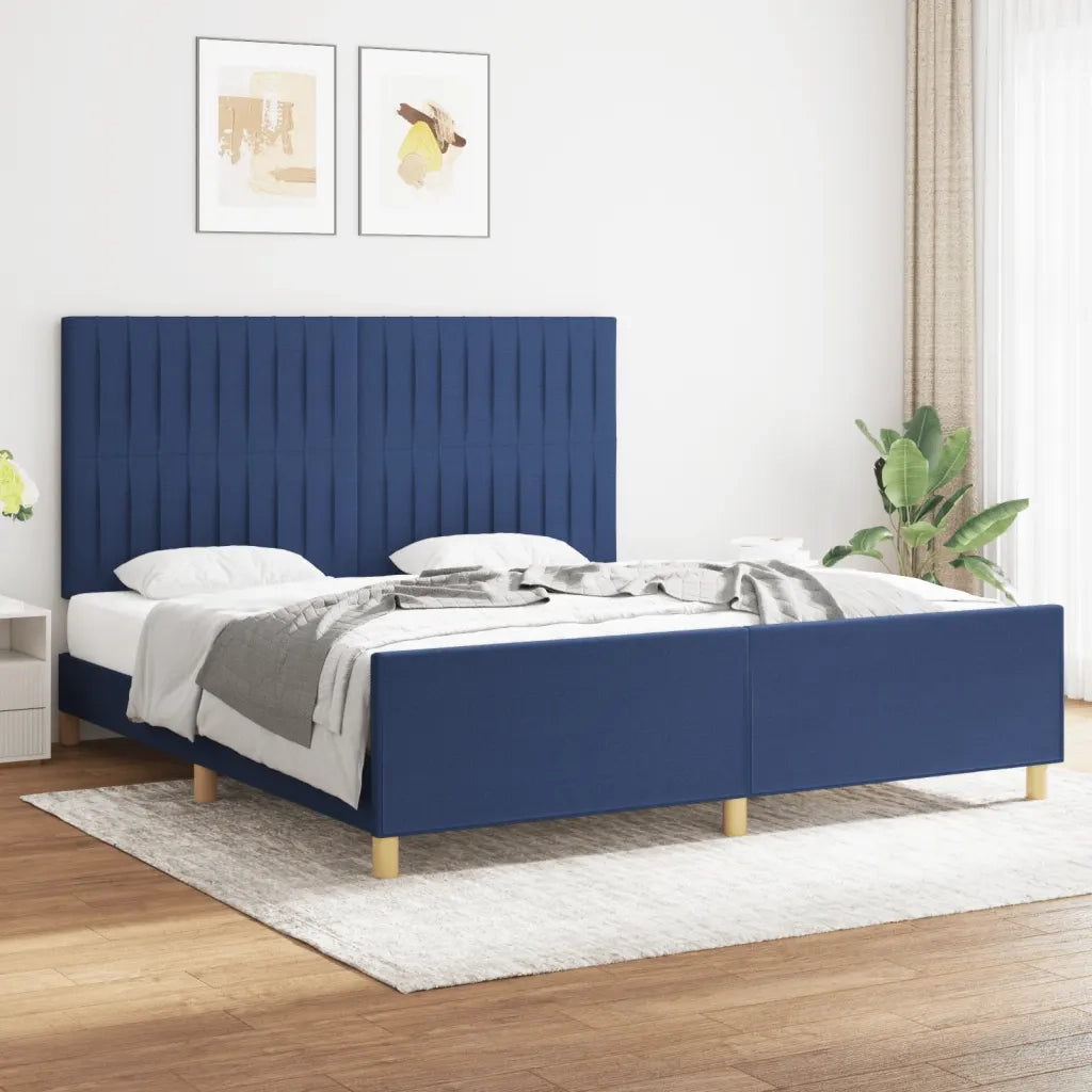 Giroletto senza Materasso Blu 180x200 cm in Tessuto 3125241
