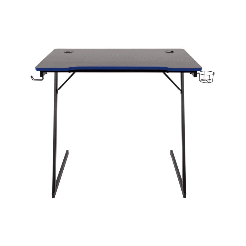 Scrivania Gaming Flame Nera/blu 80x50x75