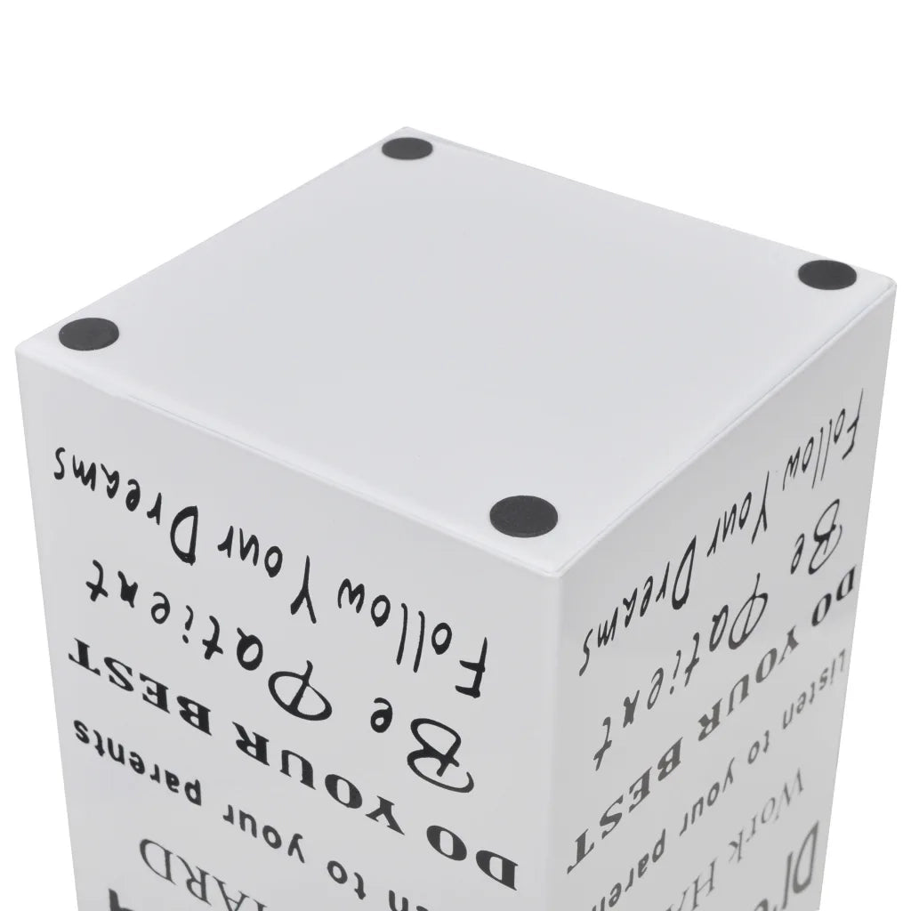 Portaombrelli Bastoni Passeggio Quadrato Acciaio 48,5 cm Bianco 242471